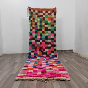 Handmade Multicolored Beni Ourain Rug: Bohemian Moroccan Decor