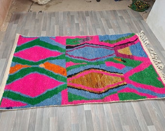 Colorful Moroccan Custom Rug ,Authentic Multicolor, Moroccan Rug , Large moroccan Rug,handwoven rug ,Beni ourain style -berber carpet