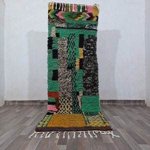 Berberloper: kleurrijke Marokkaanse wol - handgemaakt platgeweven