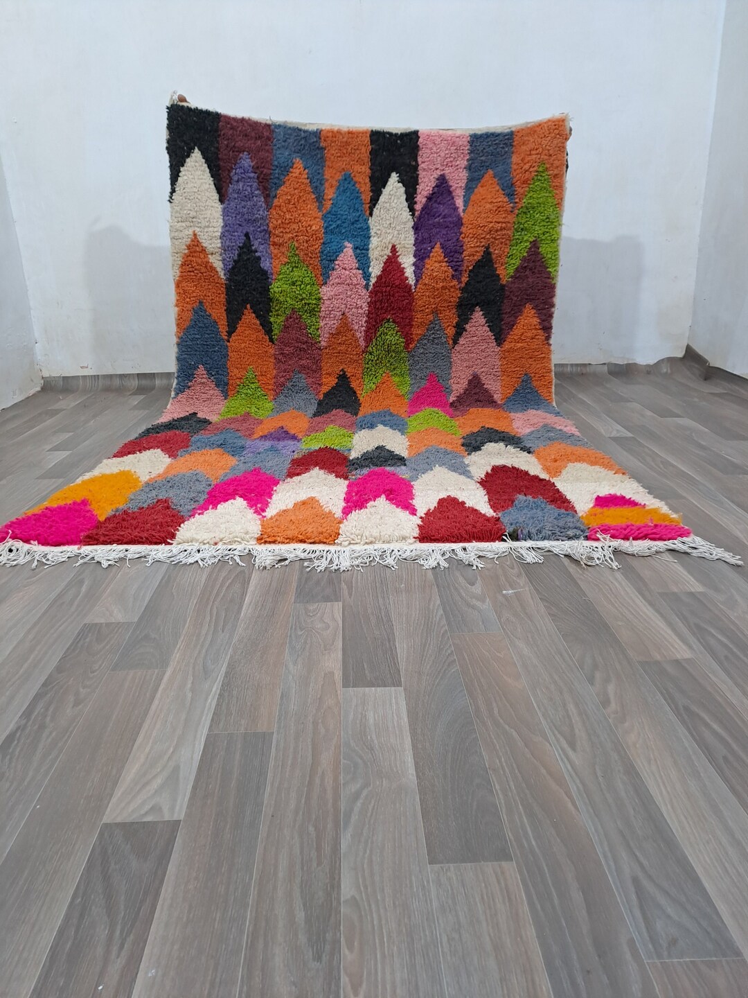 Tapis Berbère Marocain Fait Main 6,7x10 Ft – Laine Vibrante Couleurs Boho