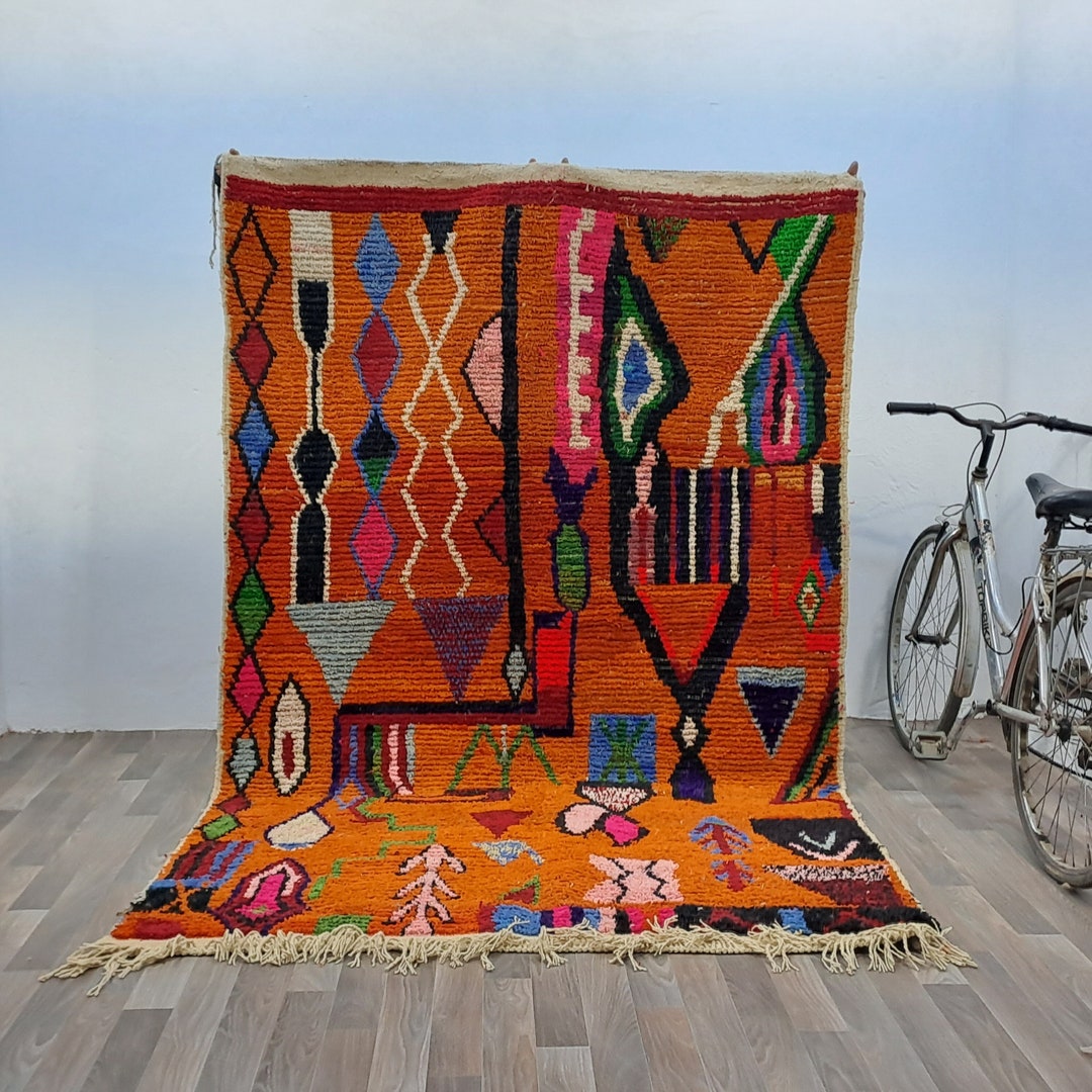 Gorgeous Beni Ourain Custom Rug Living Room berber Orange Rug - Etsy