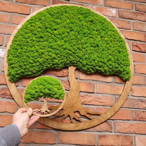 Moss tree of Life Moss Wall Art Moss Wall Etsy