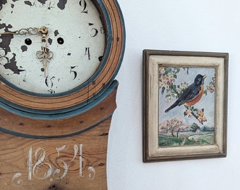 Spring Robin Digital Download Bird Gallery Wall Spring Blossom Nursery Art Heirloom French Country Cottage Farmhouse Spring Bird Painting