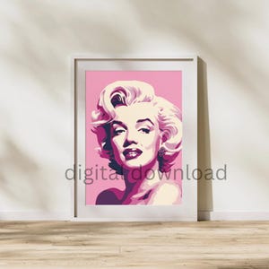 Marilyn Monroe Pop Art Print Digital Download Marilyn Monroe Wall Art Marilyn Monroe png clip art