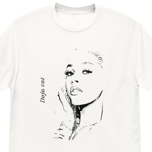Doja cat unisex tee, doja cat sihloutte shirt, hot pink album shirt, rapper shirt, doja cat fan shirt, unique doja cat tee, scarlet, amala