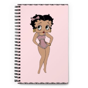 Personalized betty boop gift/ betty boop collectibles/ berry boop notebook/unique gift ideas /vintage stationary/ cartoon character journal