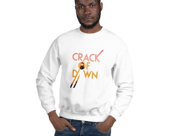 Embroidered Unisex Crew Neck Sweatshirt, Long Sleeve Pullover