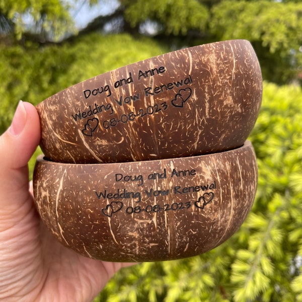 PERSONALISIERTE Kokosnuss Schüssel | Kokosnuss Schalen nach Maß | Handgefertigte benutzerdefinierte Kokosnussschalen | Personalisiertes Geschenk | einzigartiges personalisiertes Geschenk