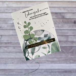 Biglietto di compleanno fatto a mano – Biglietto di auguri individuale – Biglietto pieghevole di alta qualità – Idea regalo fai da te – Unico e personale