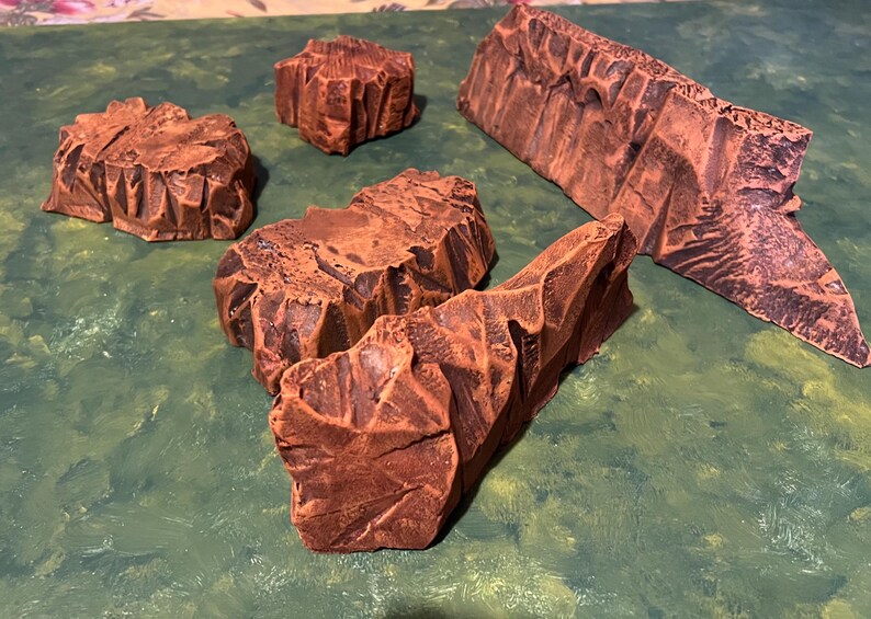 Rust/desert Style Scatter Terrain Set - 28mm Wargaming Scenery for ...