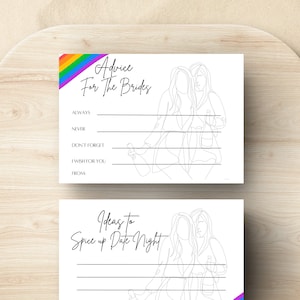 Hochzeitskarte für Bräute | Lesbische Hochzeit | Lesben Tipps | Hinweise für Braut | Gay-Hochzeit | Heiratsempfehlung | Sofortdownload | Canva bearbeiten