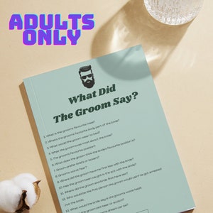 Grooms Game | Stag Do | What Would The Groom Say | Bucks Games | Bucks Night | Instant Download | Edit on Canva