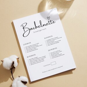 DIY Bachelorette Scavenger Hunt Card: Editable Hens Night Game (Digital Download)