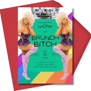 Drag Brunch Invitation Template | RuPaul Quotes, Pride Event (Instant Download)