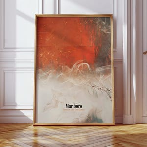 Marlboro Poster | Marlboro | Marlboro F1 Poster | Cigarette Poster | Cigarette Print | Bar Cart Print | Popular Poster | Smoking Poster