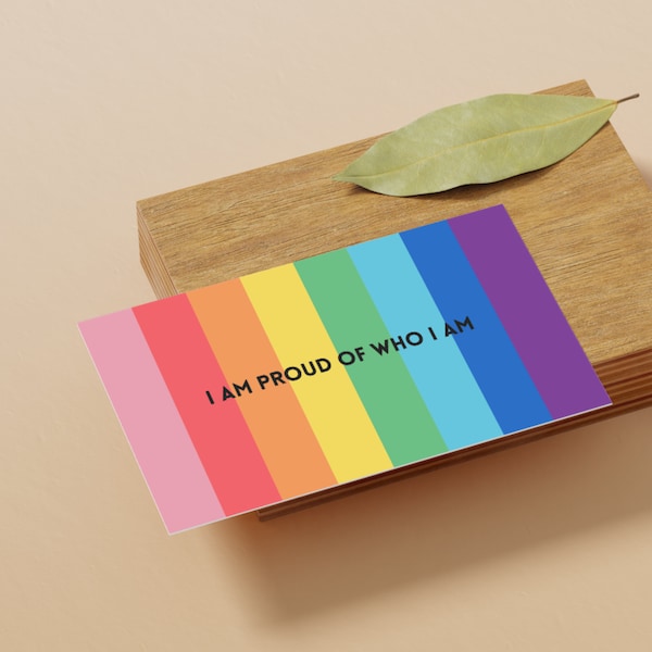 30 Digital DIY LGBTQIA+ Daily Affirmation Cards | Gay Affirmation Cards | Queer Affirmation cards | Editable | Canva | Instant Download