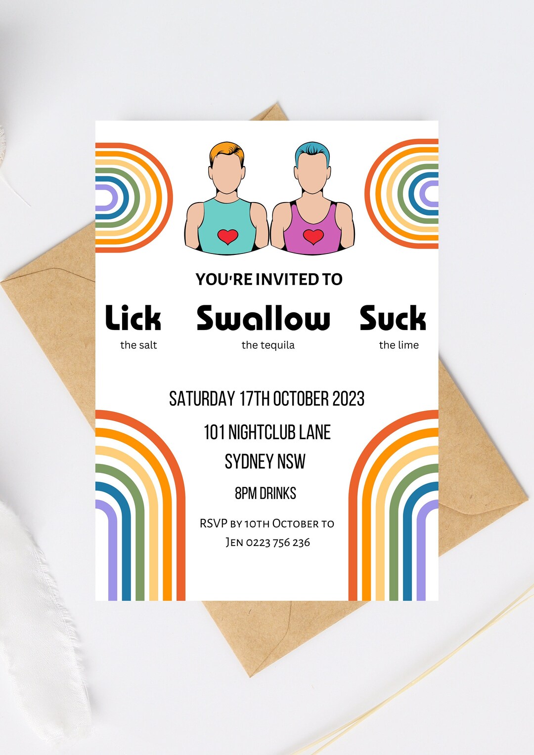 Rainbow Pride Night Out Invitation: LGBTQIA+ Party, Editable Canva ...