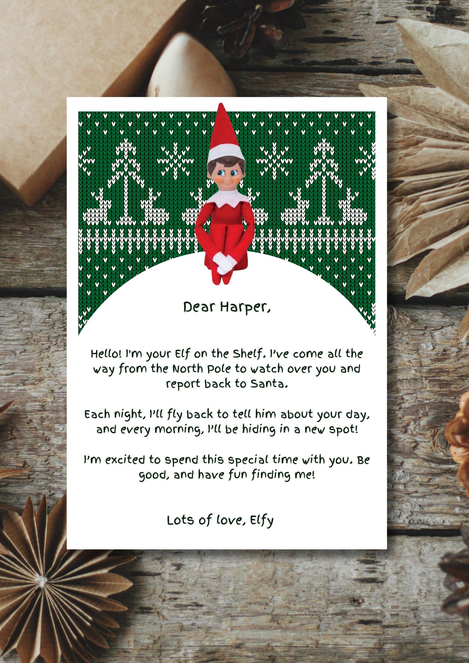 Elf on the Shelf Letter Elf Welcome Letter Elf on the Shelf Arrival