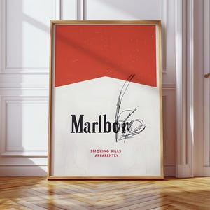 Marlboro Poster | Marlboro | Marlboro F1 Poster | Cigarette Poster | Cigarette Print | Bar Cart Print | Home Decor Print | Popular Poster