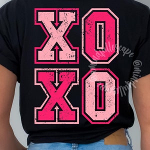 XOXO Saint-Valentin PNG, chemise rétro Saint-Valentin, Saint-Valentin Png, téléchargement par sublimation Saint-Valentin xoxo, DTF