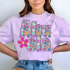 Abuela PNG, Faux Flower Borduren, Abuela Shirt Design, Moederdag Shirt Design, Moederdag PNG, Sublimatie Ontwerpen