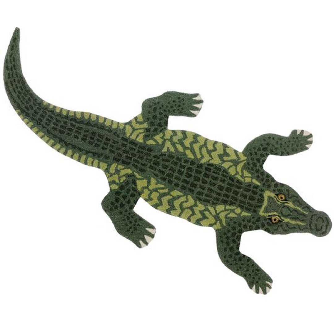 Crocodile Rugs Hand Made Cotton Backing Rug Home Beautiful Etsy