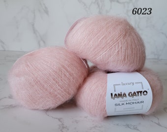 Silk Mohair yarn, Lana Gatto yarn, silk mohair yarn for knitting, silk mohair,  Lana gatto yarn for knitting, Christmas gift for knitters