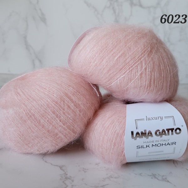 Silk Mohair yarn, Lana Gatto yarn, silk mohair yarn for knitting, silk mohair,  Lana gatto yarn for knitting, Christmas gift for knitters