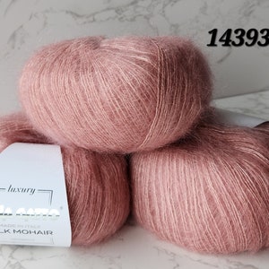 Silk Mohair yarn, Mohair yarn for knitting, Lana Gatto yarn, Silk Mohair yarn for knitting, Lana Gatto Silk mohair Yarn, gift for knitter