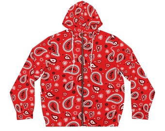 Red Bandana Jacket - Etsy Sweden