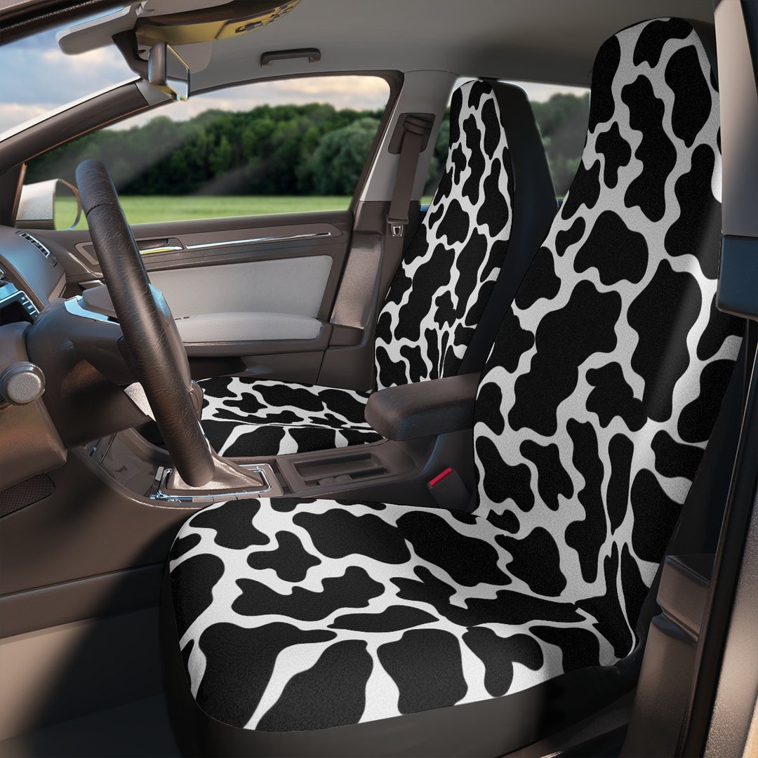 Cow Print Car Seat Covers Cow Car Seat Covers Animal Print Etsy