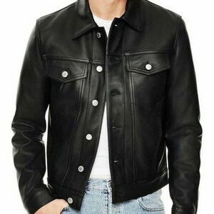 Men's Leather Shirt - Lambskin - Lederhemd Leder Schwarz Men's Leather Shirt - Lambskin - Lederhemd Leder Schwarz