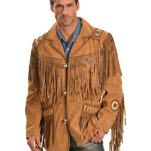 Native American Leather Jacket Suede Handmade Indian - Etsy