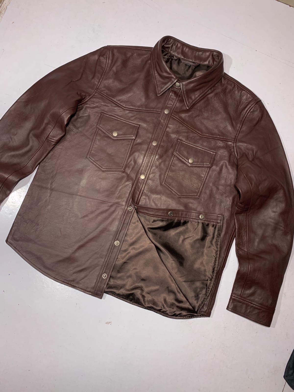 Men's Leather Shirt - Lambskin - Lederhemd Leder Schwarz Men's Leather Shirt - Lambskin - Lederhemd Leder Schwarz
