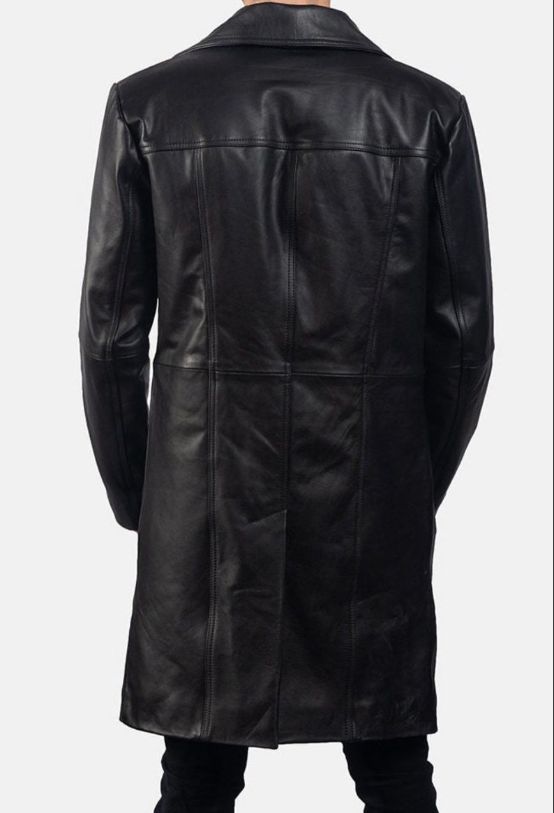 Men's Real Leather Coat. Soft Leather Coat, Mens Black Coat Handmade ...