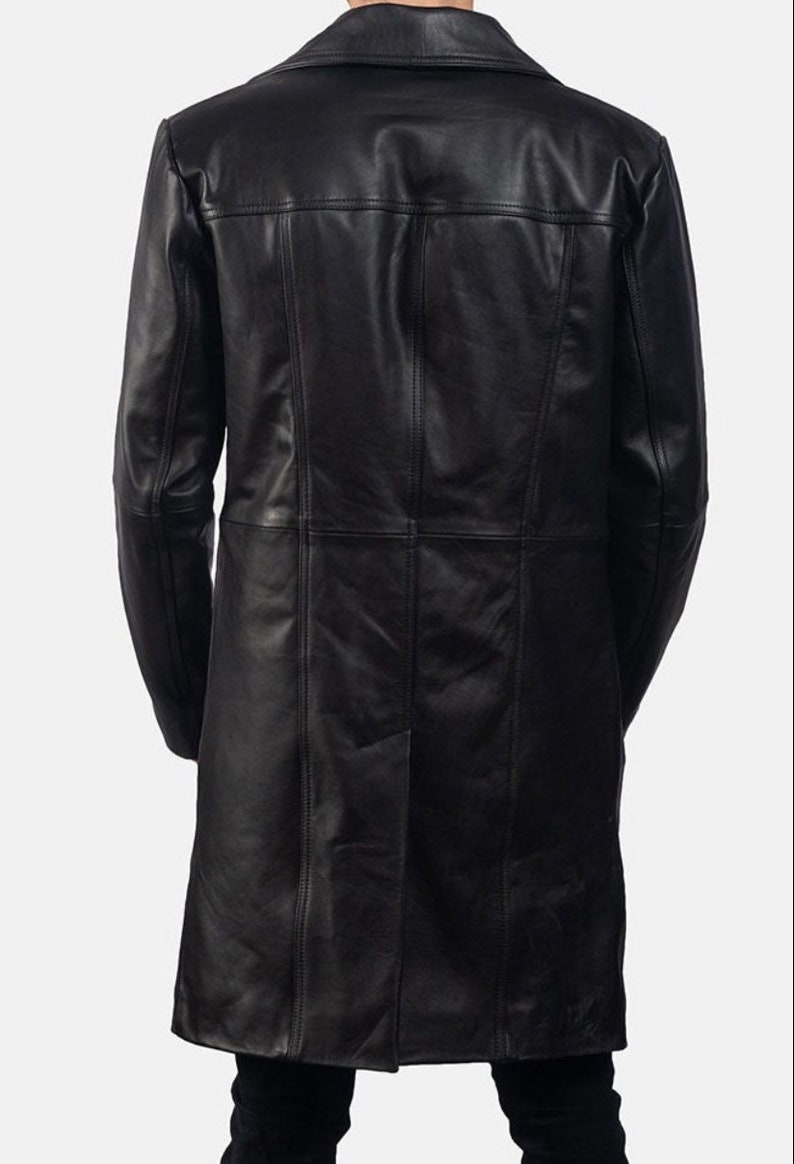 Men's Real Leather Coat. Soft Leather Coat, Mens Black Coat Handmade