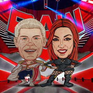 Custom WWE Style Super Star Cartoon mit Ihren Fotos und Ideen mit optionalem digitalen Hintergrund Dieser Preis gilt für 2 Charaktere