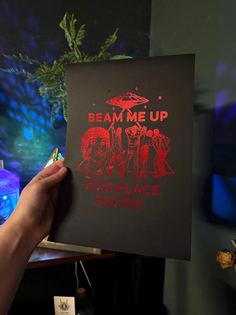 Beam Me up ~ This Place Sucks - Stranger Things Inspired Print A4 - Etsy