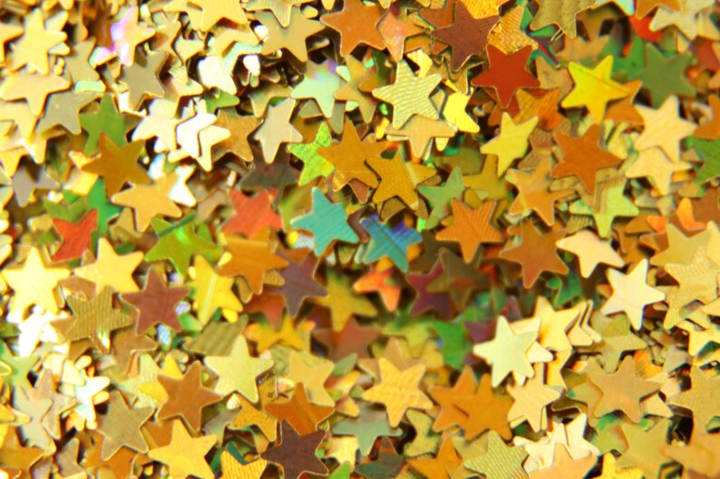 Glitter| Gold Star Glitter Holo | Art Holographic Glitter| Craft Holo Glitter| Tumbler Embellishment image 3