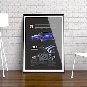 Scania Skyline GTR R34 Nismo S-Tune S1 Selten, Posterdruck, sofortiger digitaler Download