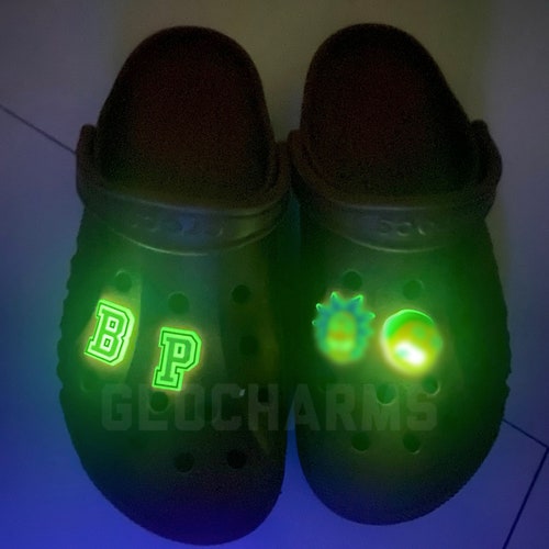 Gloletters Glow in the Dark Croc Charms Glow Jibbitz - Etsy UK