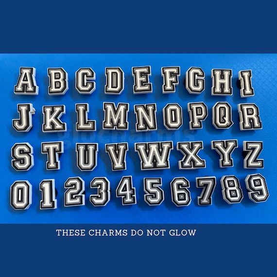 Croc Alphabet Jibbitz Charms Personalised Letters Numbers A-Z 0-9