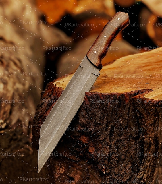 Hand Forged Viking Seax Knife - Unique Personalized Medieval Blade as a Gift