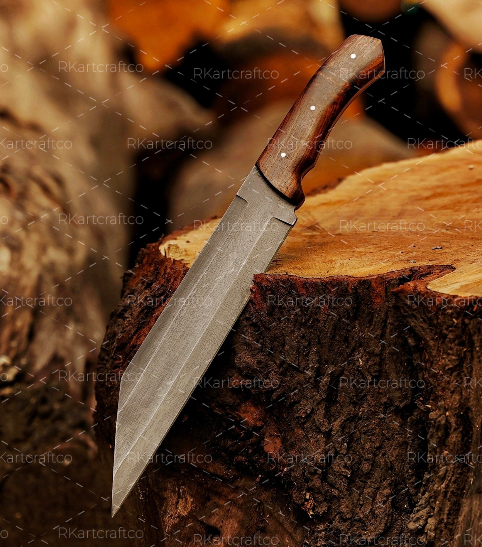 Hand Forged Viking Seax Knife - Unique Personalized Medieval Blade as a Gift