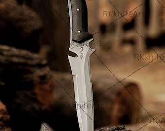 Handmade Jack Krauser Knife: Spring Steel Bowie Replica