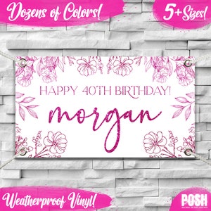40TH BIRTHDAY BANNER | 50th birthday, banner, custom banner, birthday banner, personalized banner, 40th birthday, 40TH, turning 40, Party