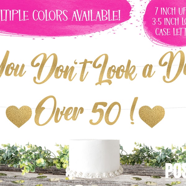 Happy 50th Birthday, 50th birthday, Birthday, 50th birthday banner, Birthday, Banner, Gold Banner