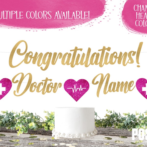 CUSTOMIZABLE DOCTOR BANNER Dr Graduation, Dr Grad, Medical Banner, Doctorate Graduation, Graduation