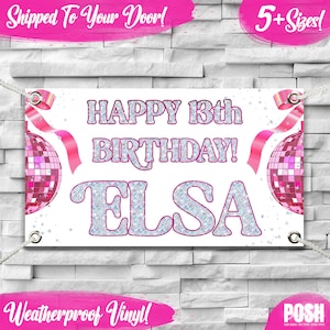 13th BIRTHDAY BANNER| birthday banners, custom birthday, 13th birthday, teen birthday, 13th birthday decor, 13th birthday banner, Teen