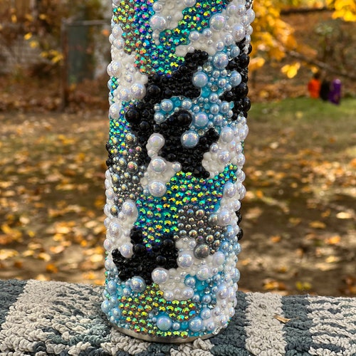 Camouflaged Pearl and shops Glass Rhinestone Tumbler